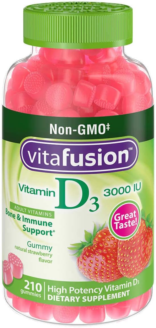 vitafusion Vitamin D3 3000 IU Gummy Supplements for Adults - 210 Gummies