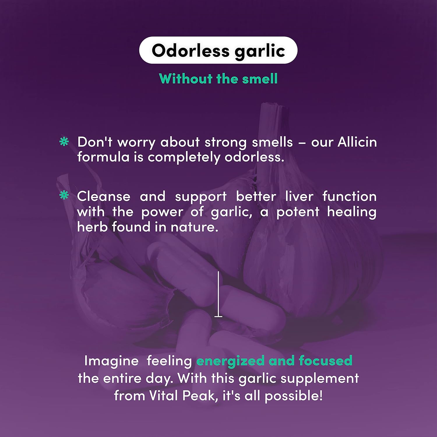 Vital Peak Lymph MD and Odorless Garlic Bundle for Nation Health Support