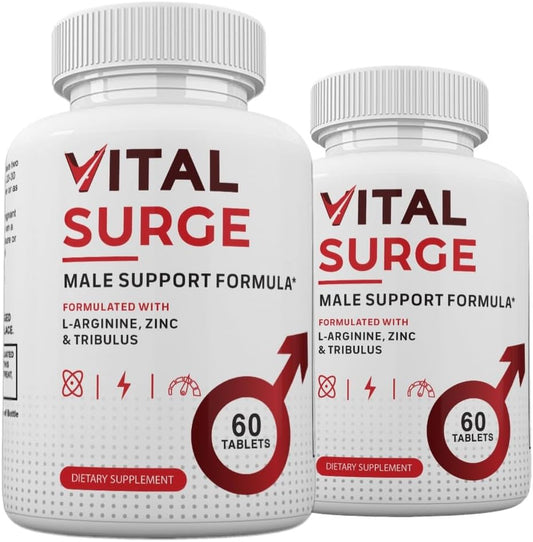 Vital Surge Male Supplement Pills, Advanced Formula (2 Pack) - 120 Count