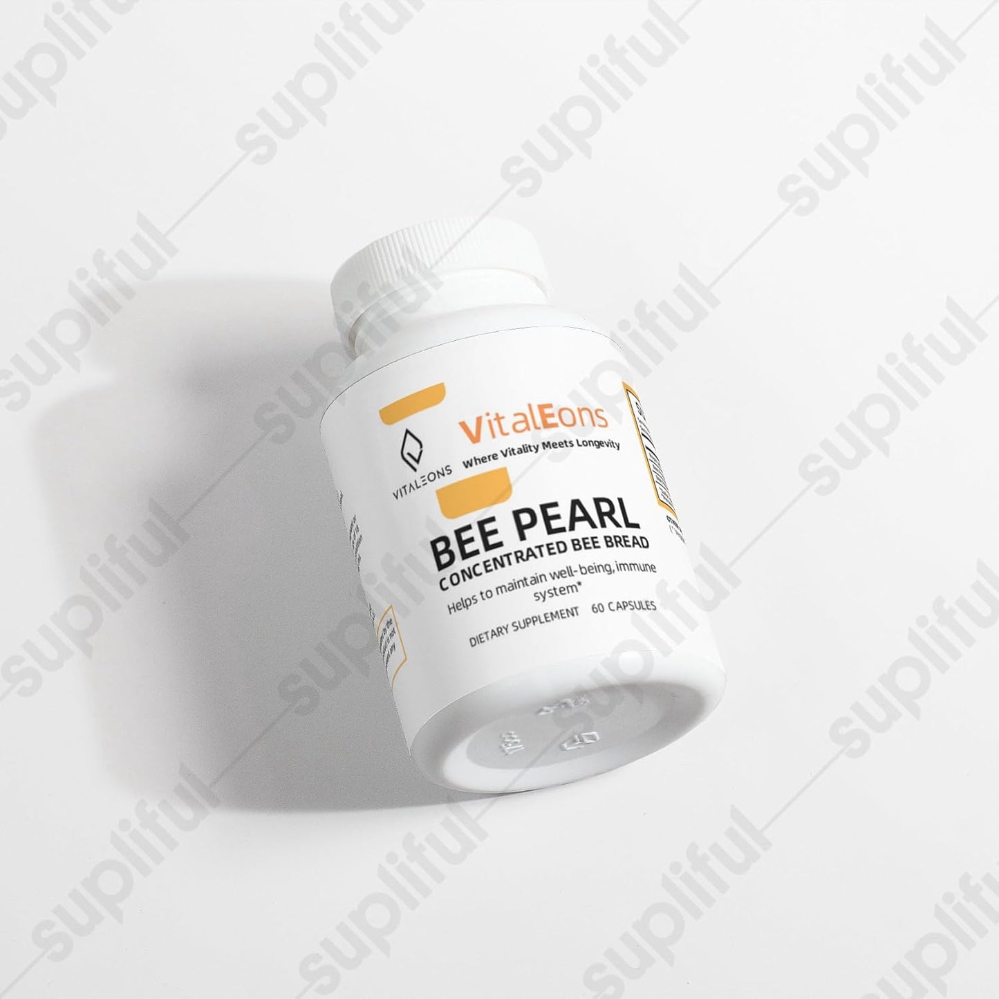 Vitaleons Bee Pearl Supplement with Bee Pollen, Propolis, and Royal Jelly - Vegetarian Capsules with Vitamins and Antioxidants
