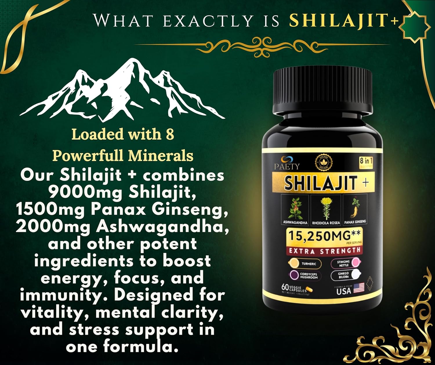 Vitality Bundle: Himalayan Shilajit & Adaptogenic Herbs for Immunity & Energy Boost