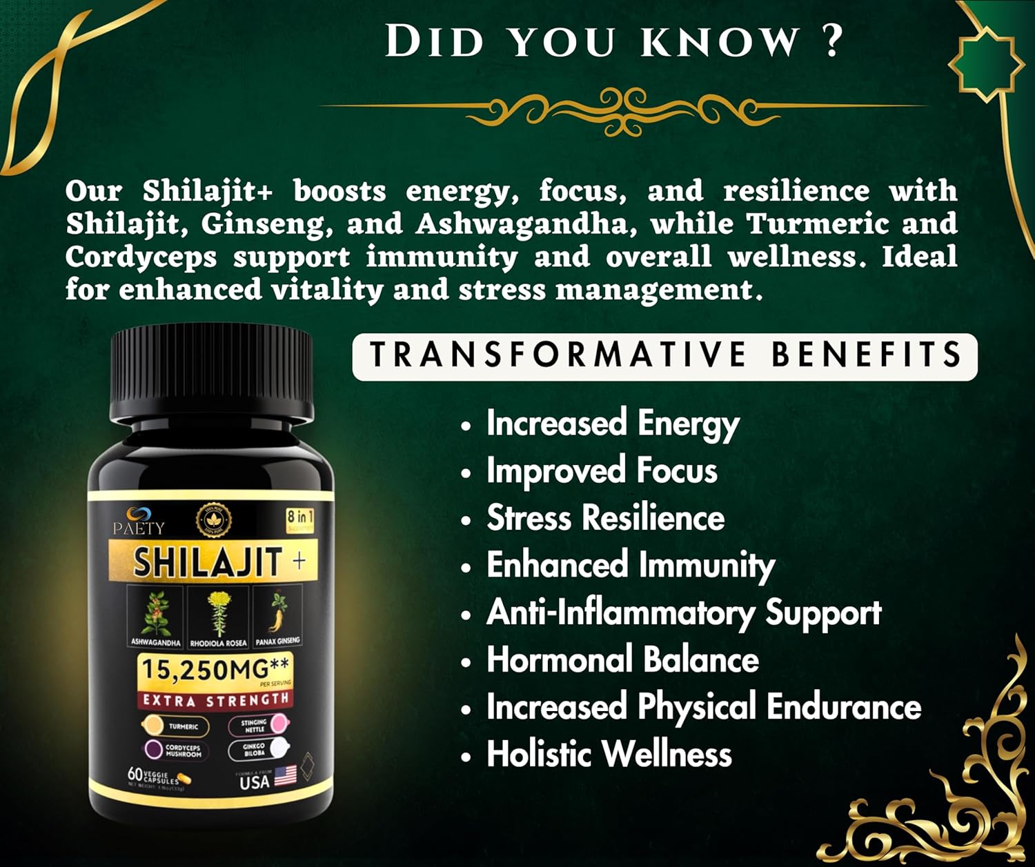 Vitality Bundle: Himalayan Shilajit & Adaptogenic Herbs for Immunity & Energy Boost