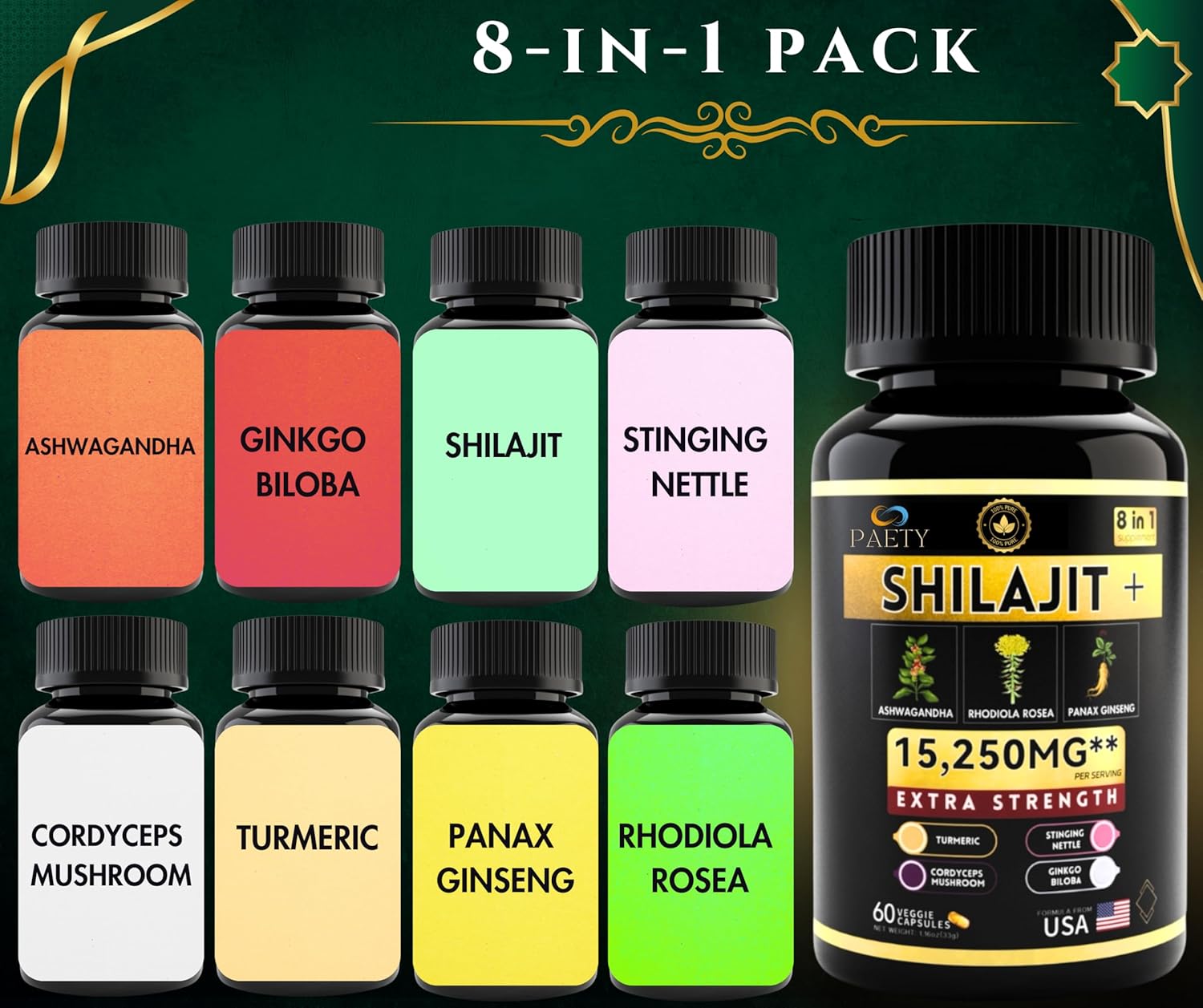 Vitality Bundle: Himalayan Shilajit & Adaptogenic Herbs for Immunity & Energy Boost