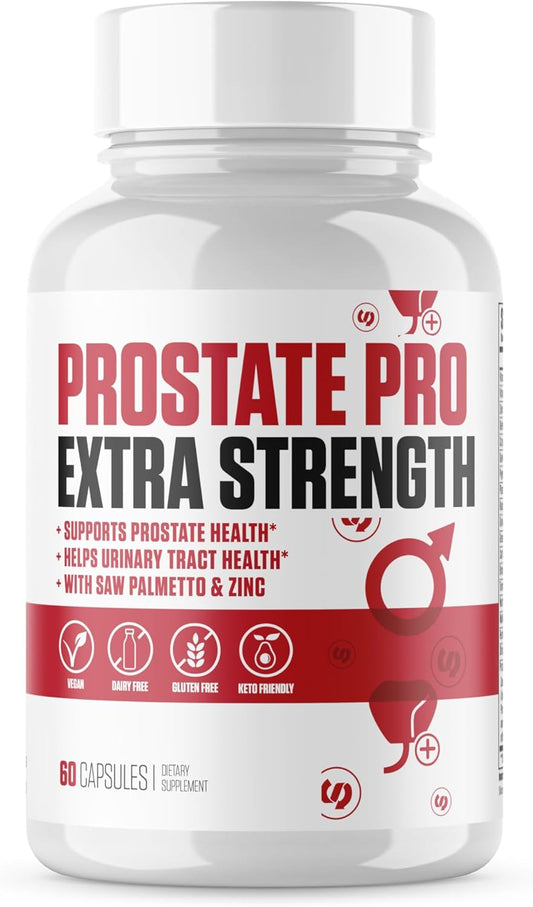 VITALUX Prostate Support Supplement - Premium Formula with 30 Ingredients | Promotes Urinary Tract Health & Function - 60 Capsules