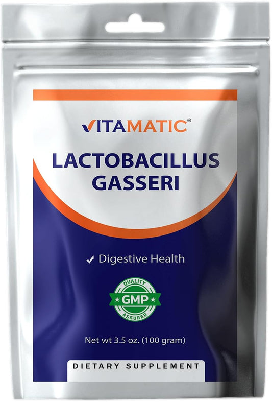 Vitamatic Probiotic Powder for Digestive Health - Lactobacillus Gasseri - 100g (3.5oz) - 100 Servings