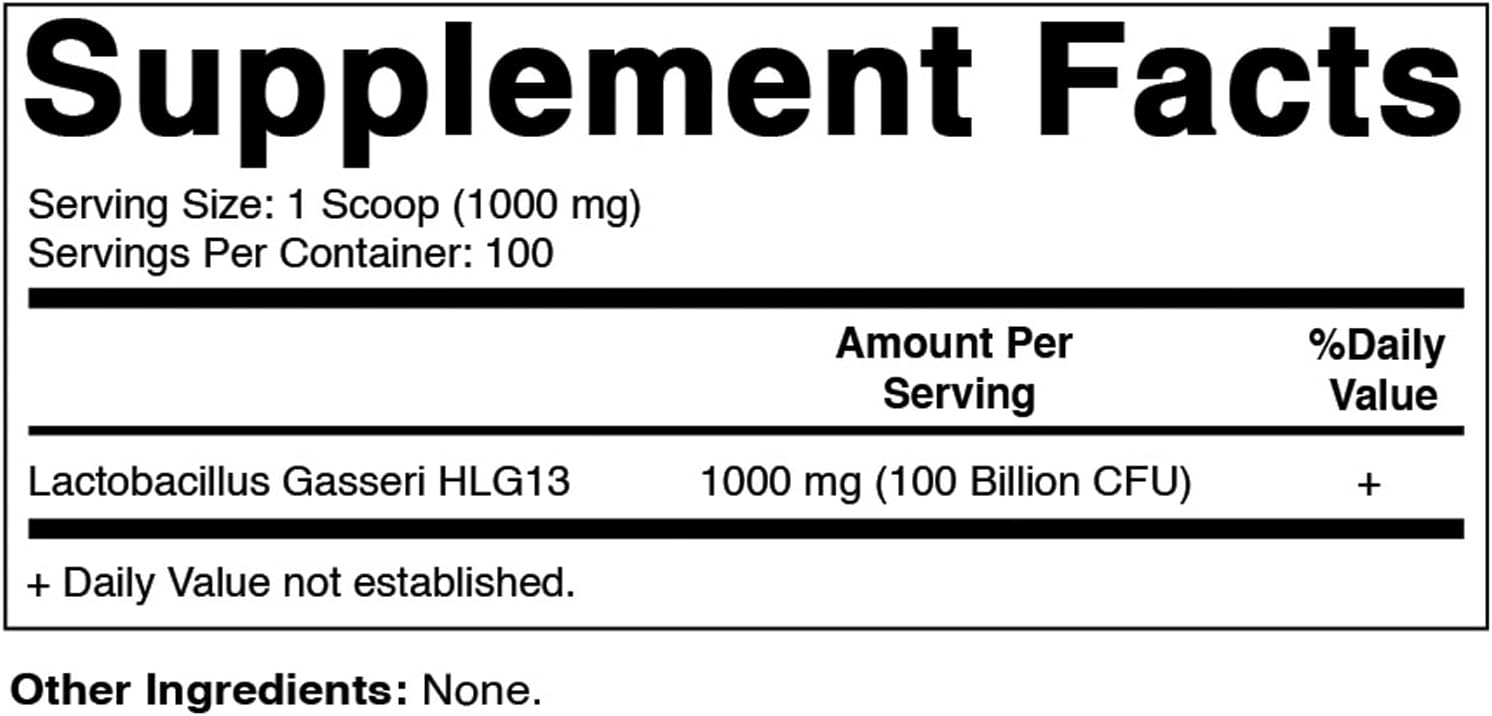 Vitamatic Probiotic Powder for Digestive Health - Lactobacillus Gasseri - 100g (3.5oz) - 100 Servings