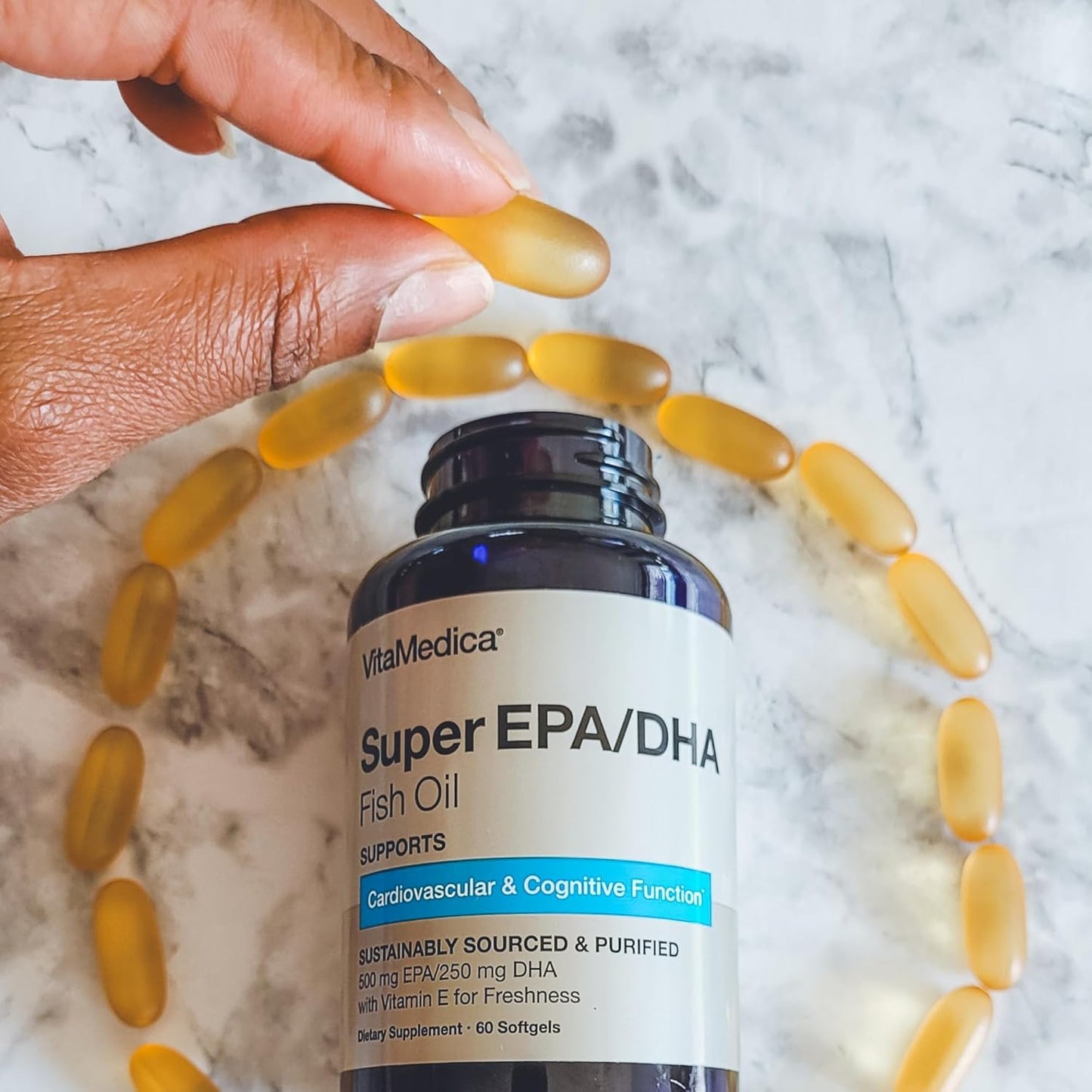 VitaMedica High-Potency Super EPA/DHA Fish Oil Capsules for Heart, Brain, & Immune Health - 750mg Omega-3 Fatty Acids