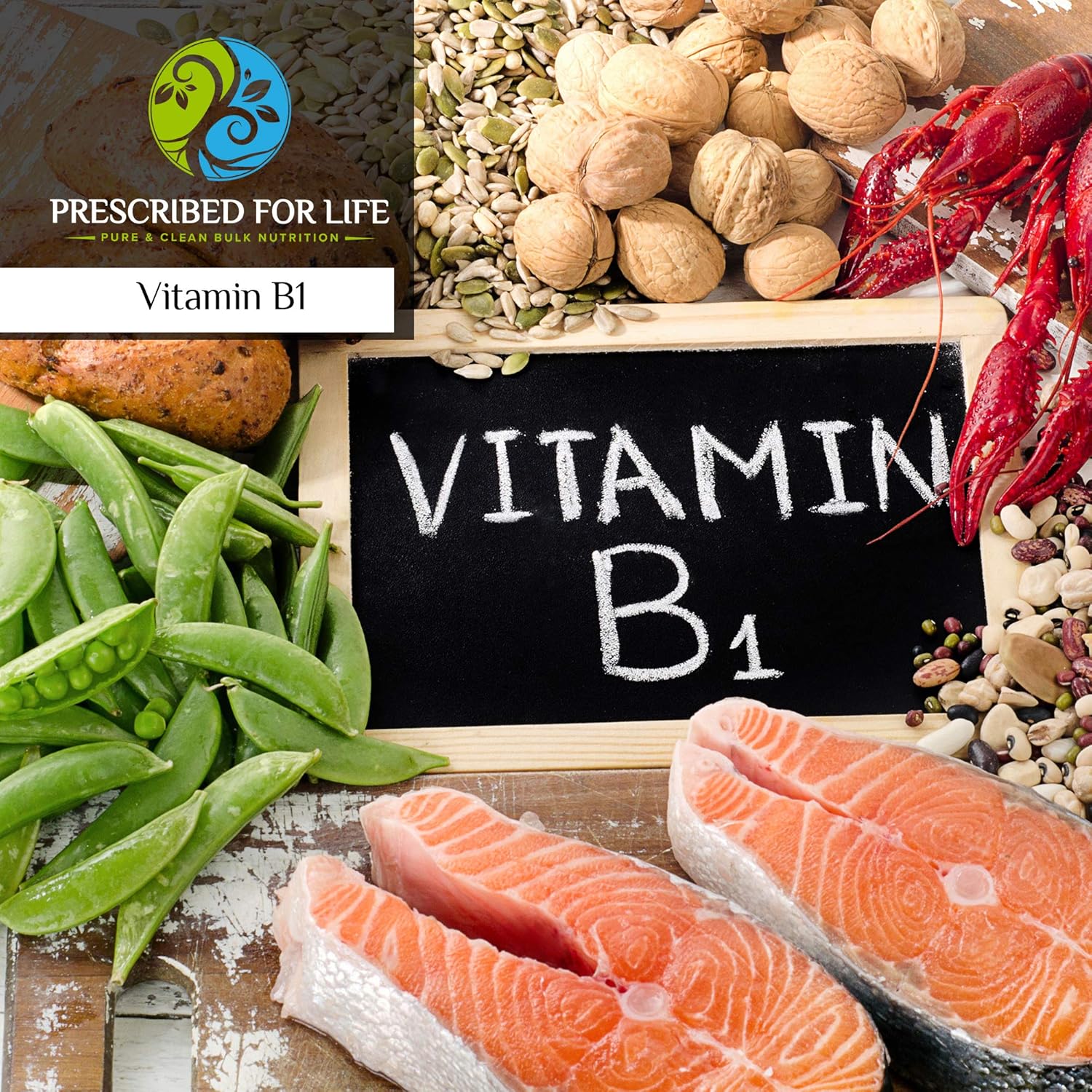 Vitamin B1 Mononitrate Powder - Thiamine B1 Supplement for Overall Health - Vegan, Gluten Free, Non GMO Formula