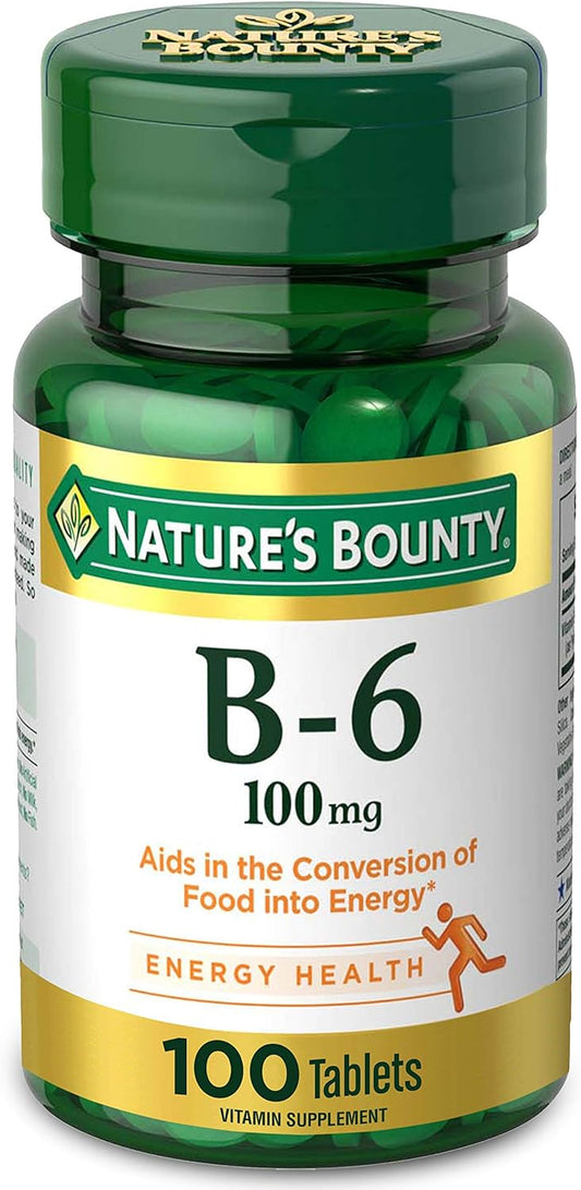 Vitamin B6 Tablets 100mg - Nature's Bounty - 100 Count Bottle