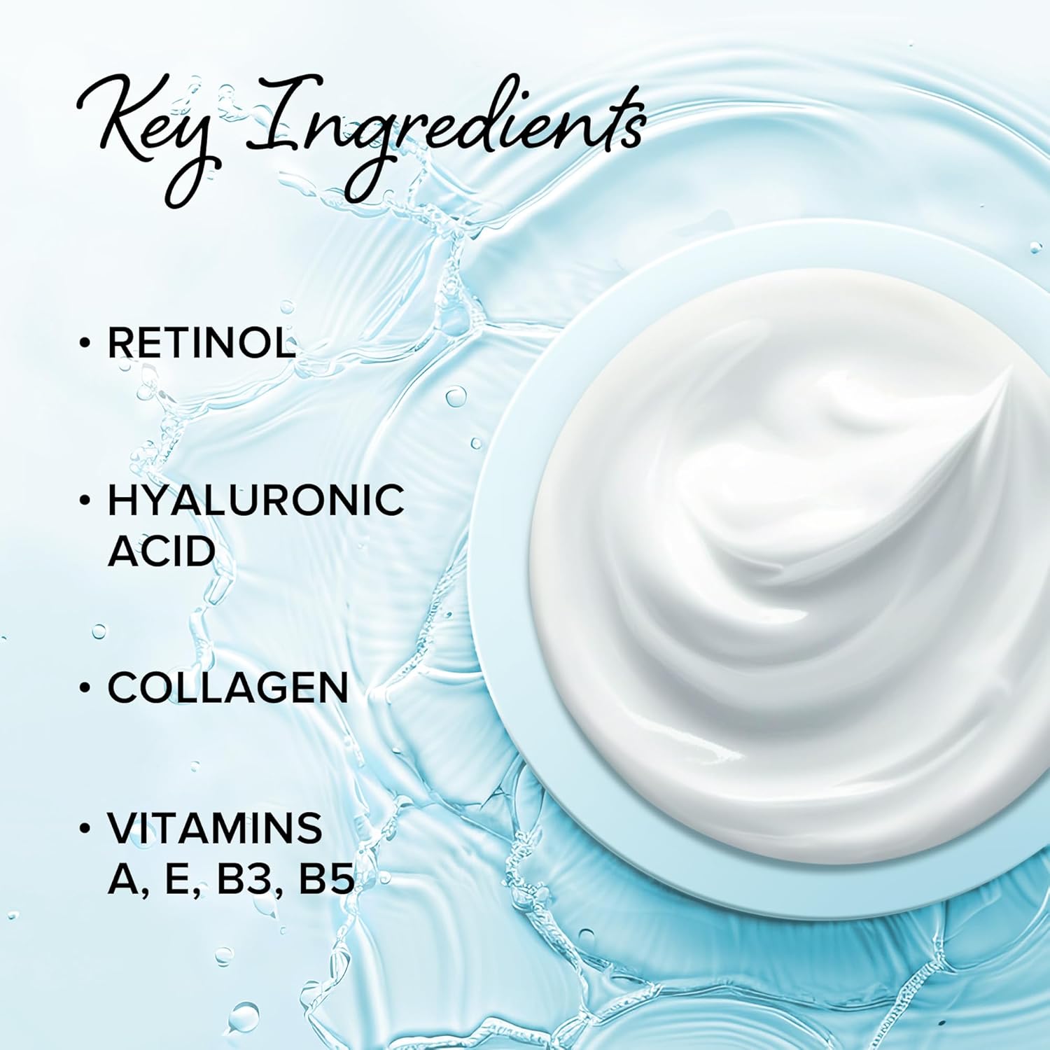 Vitamin Bundle: B1 Thiamine Gummies, Lip Mask, Face Moisturizer with A, E, D, C Vitamins, Collagen, Hyaluronic Acid, Retinol - Skin, Nails, Hair Care - Anti-Aging Cream & Lip Mask for Dry Lips