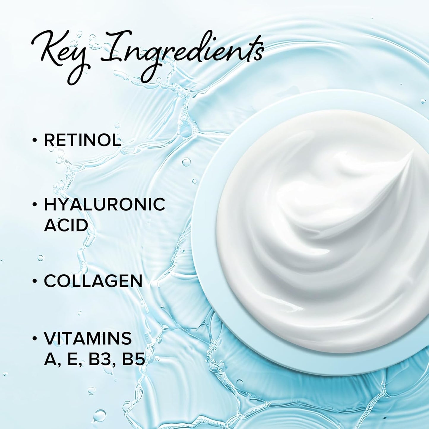 Vitamin Bundle: B1 Thiamine Gummies, Lip Mask, Face Moisturizer with A, E, D, C Vitamins, Collagen, Hyaluronic Acid, Retinol - Skin, Nails, Hair Care - Anti-Aging Cream & Lip Mask for Dry Lips