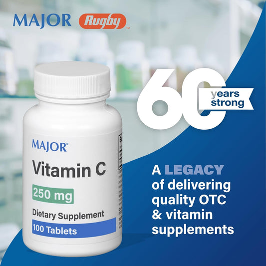 Vitamin C 250 Mg Tablets - Essential Dietary Supplement - 100 Count