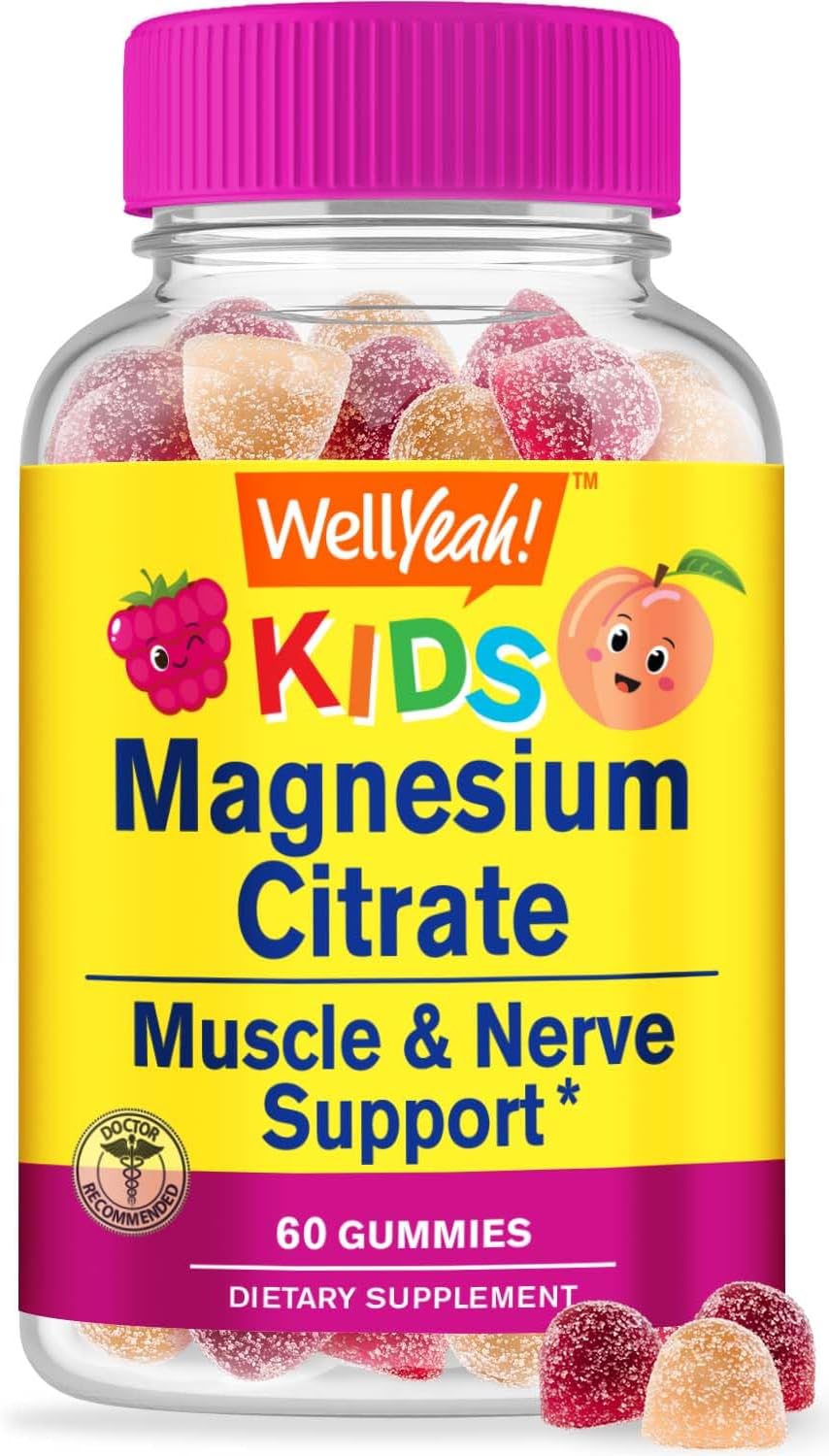 Vitamin C and Magnesium Citrate Gummies Bundle for Kids - Delicious Chewable Supplement, Gluten and GMO Free