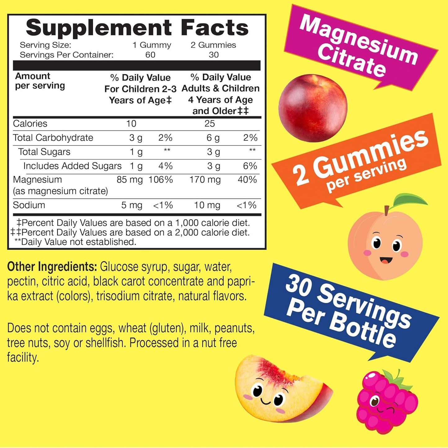 Vitamin C and Magnesium Citrate Gummies Bundle for Kids - Delicious Chewable Supplement, Gluten and GMO Free