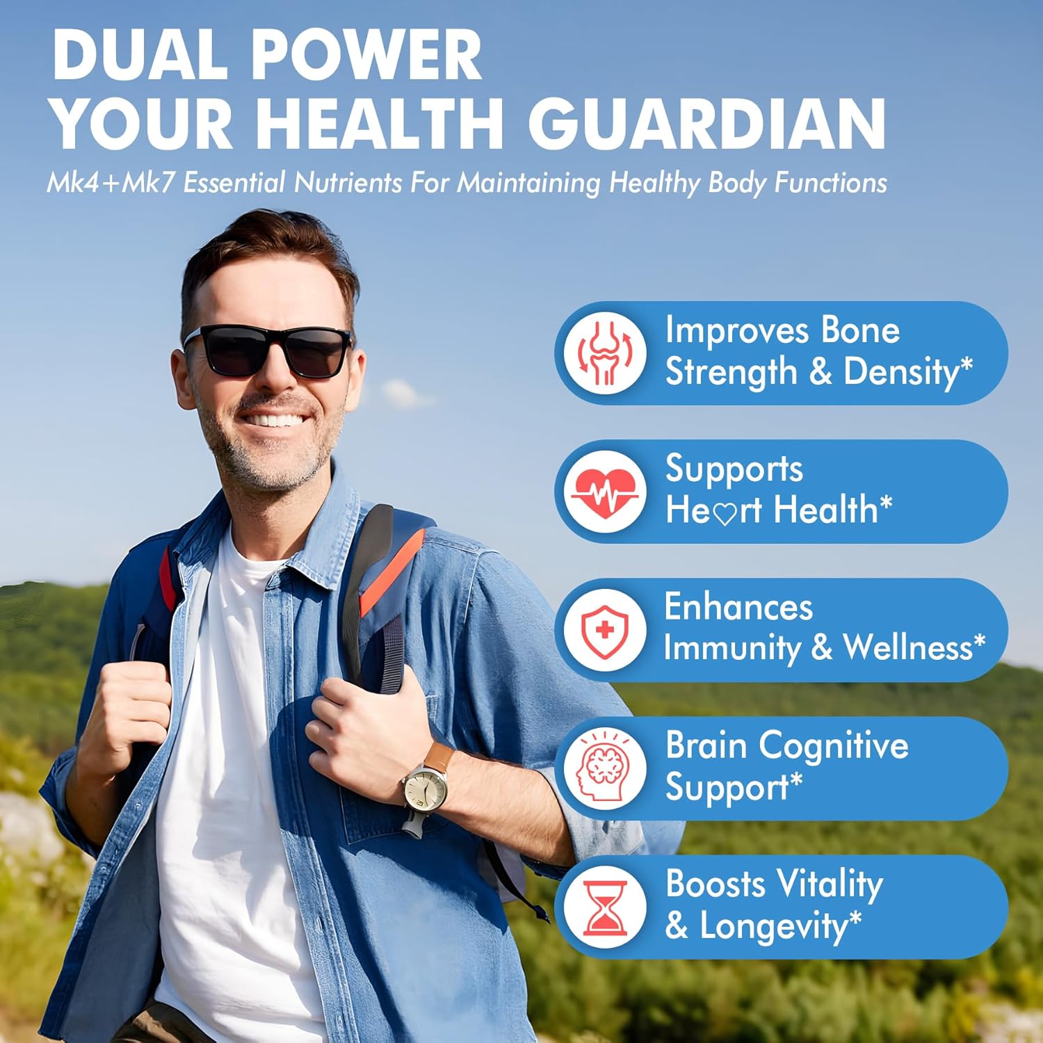 Vitamin C, D3, Zinc, and K2 Gummy Bundle for Adults 50+ - Nextdia