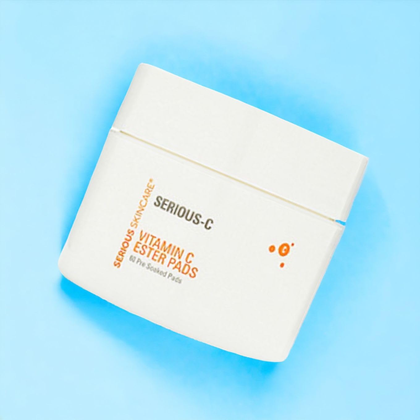 Vitamin C Ester Pads with Hyaluronic Acid for Anti-Aging Facial Treatment - Fruit Extracts - Pre-Soaked Facial Disc - 60 Count