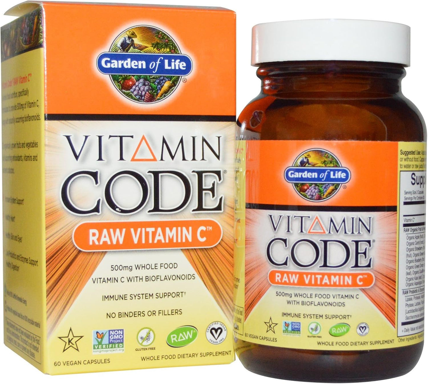 Vitamin Code C Raw Capsules for Garden - 60 Count