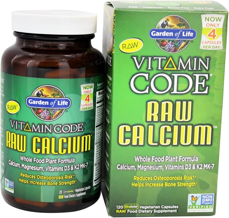 Vitamin Code RAW Calcium by Garden of Life - 120 Vegetarian Capsules