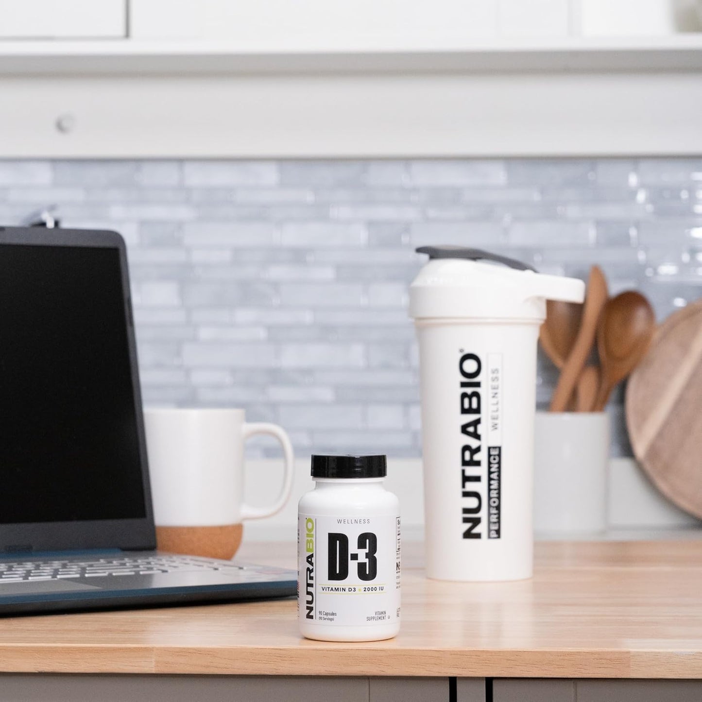 Vitamin D (2000 IU) Supplement for Immune Support - 90 Vegetable Capsules by NutraBio