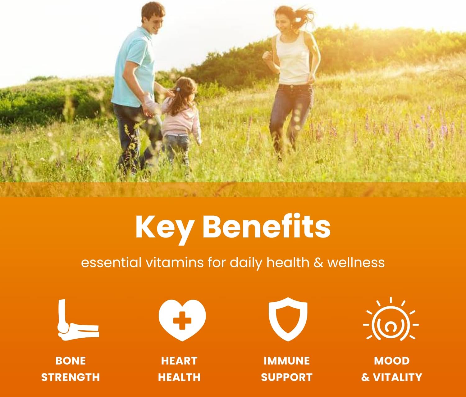 Vitamin D3 and K2 MK7 Complex Supplement for Heart and Bone Health - 5000 IU D3 and 100 mcg K2 MK-7 - 60 Capsules