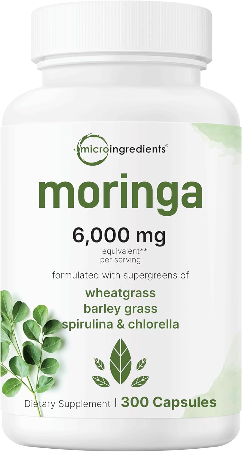 Vitamin D3 and K2 Softgels with Moringa Oleifera Capsules Bundle - 300 Count - Antioxidant Supplement Pack for Sunshine Vitamins