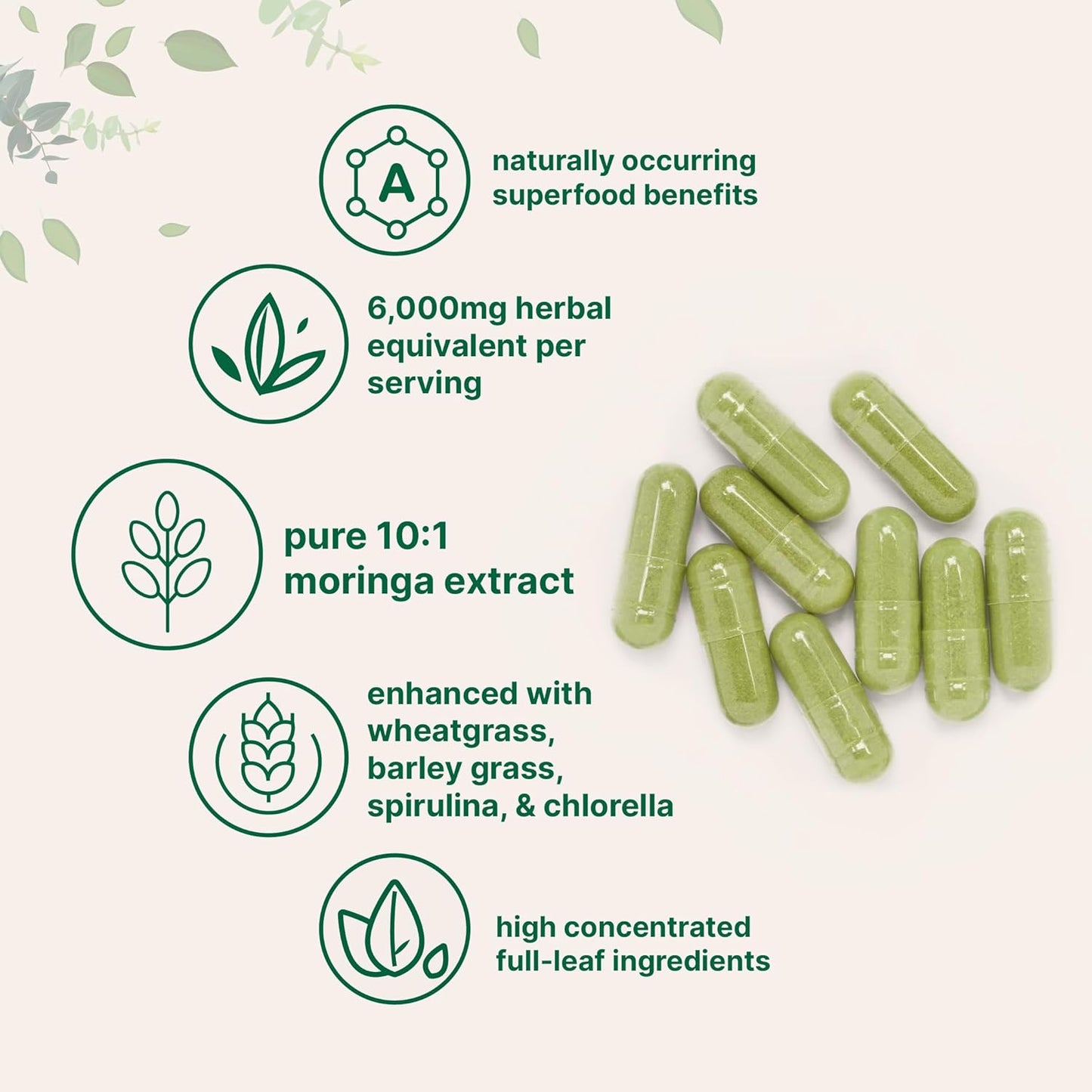 Vitamin D3 and K2 Softgels with Moringa Oleifera Capsules Bundle - 300 Count - Antioxidant Supplement Pack for Sunshine Vitamins