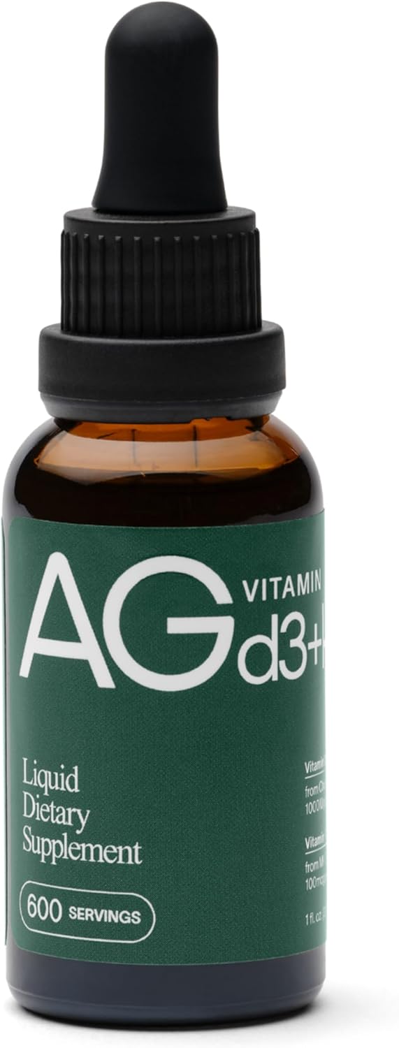 Vitamin D3 K2 Drops with 1000IU D3 & 1000mcg K2 for Bone Density & Calcium Absorption