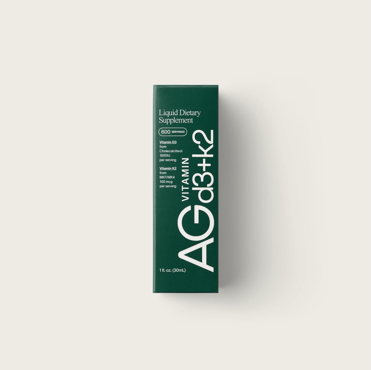 Vitamin D3 K2 Drops with 1000IU D3 & 1000mcg K2 for Bone Density & Calcium Absorption