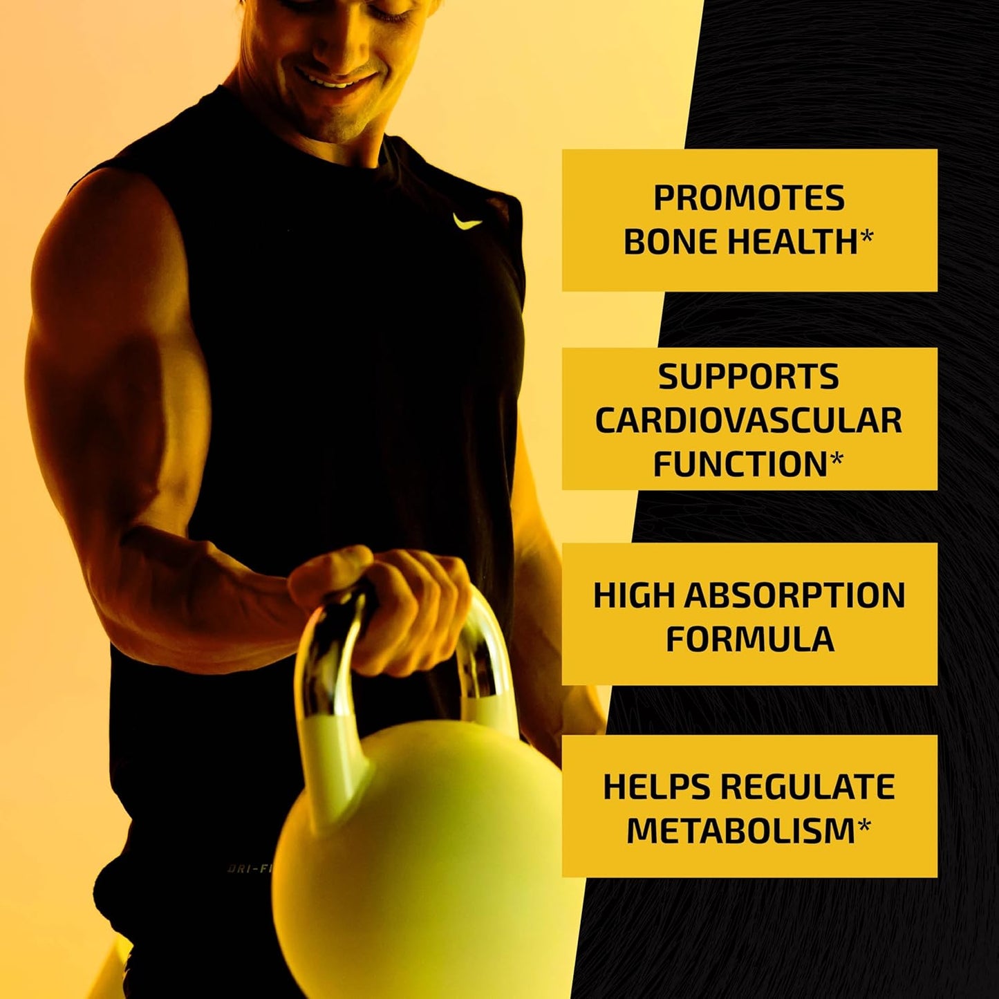 Vitamin D3 K2 Immune System Support Supplement 5000 IU | Strong Bones & Teeth | Vit D3 125mcg, Vitamin K2 MK7 100mcg, Calcium 210mg & BioPerine | Non-GMO | 60 Capsules