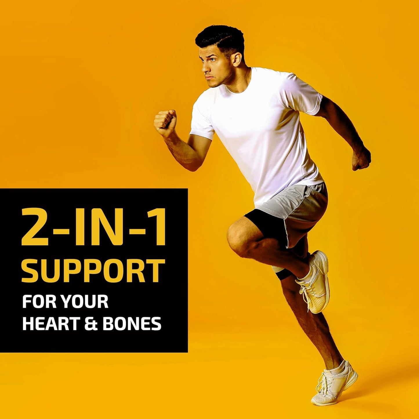 Vitamin D3 K2 Immune System Support Supplement 5000 IU | Strong Bones & Teeth | Vit D3 125mcg, Vitamin K2 MK7 100mcg, Calcium 210mg & BioPerine | Non-GMO | 60 Capsules