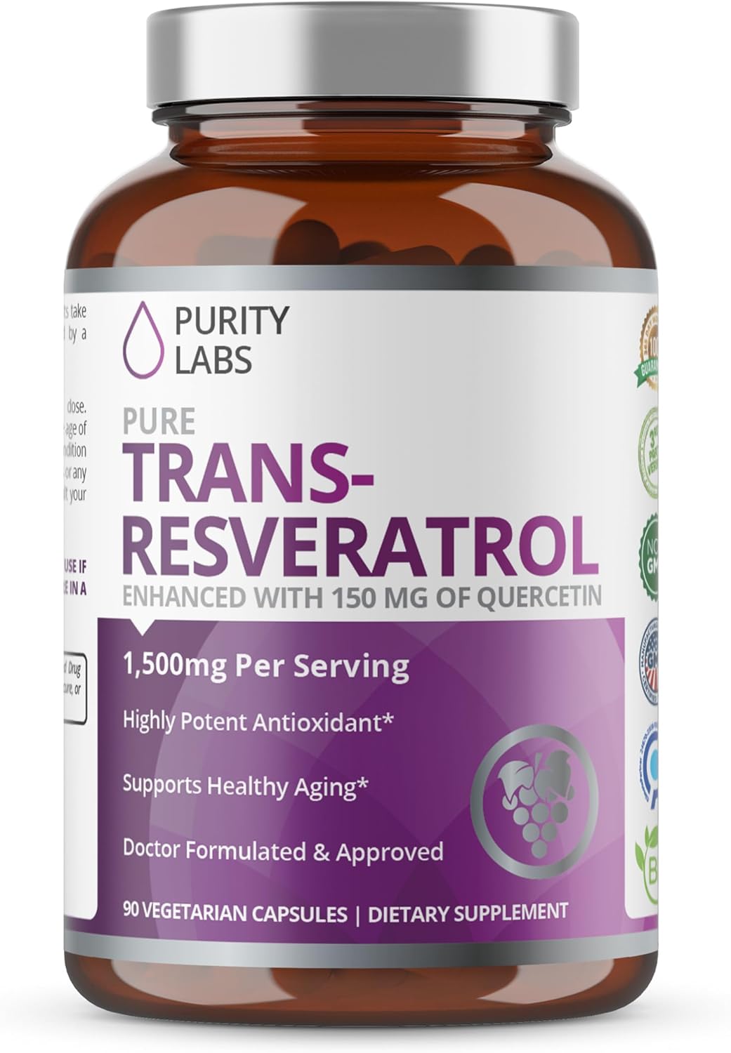 Vitamin D3 K2 & Pure Trans-Resveratrol Supplement by Purity Labs - High-Quality Formula for Optimal Health