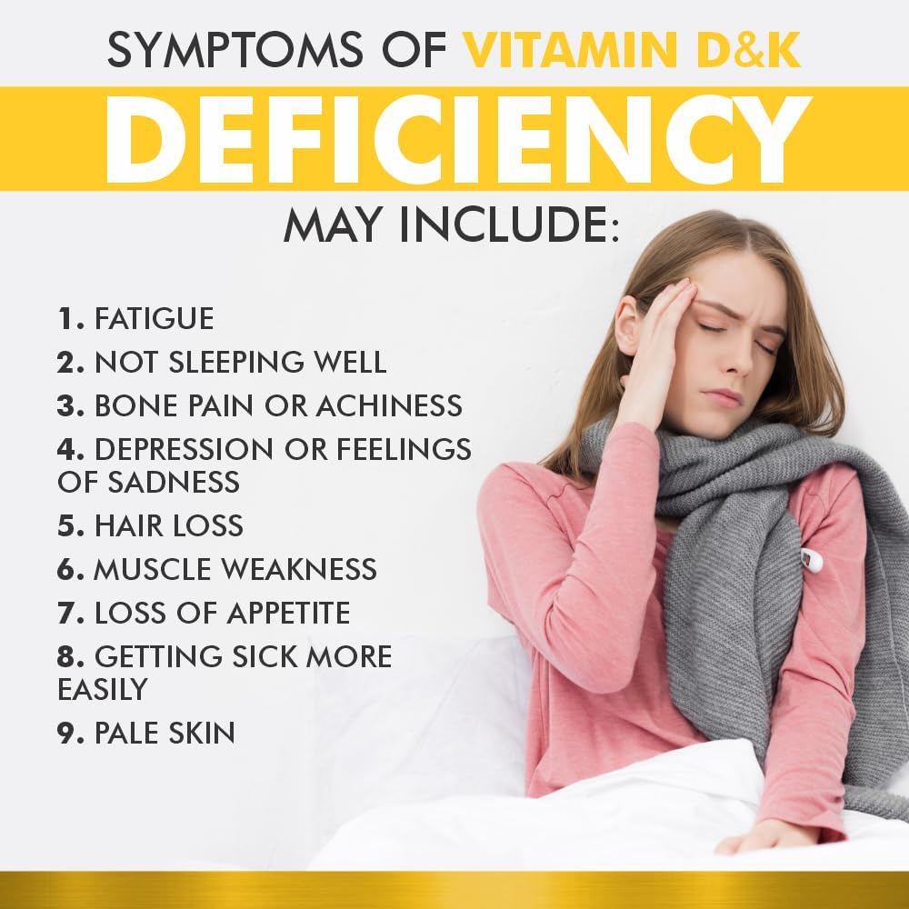 Vitamin D3 + K2 Soft-Gels with Coconut Oil | 2-in-1 Supplement for Immune, Heart, Joint, Teeth, Bone Health | 60 Capsules