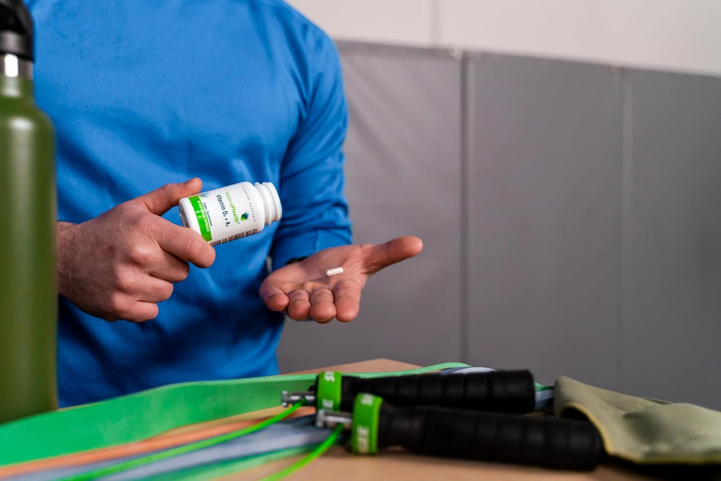 Vitamin D3 + K2 Supplement for Bone, Immune, and Circulatory Health - 5000 IU D3, 100 mcg K2 - 60 Vegetarian Capsules