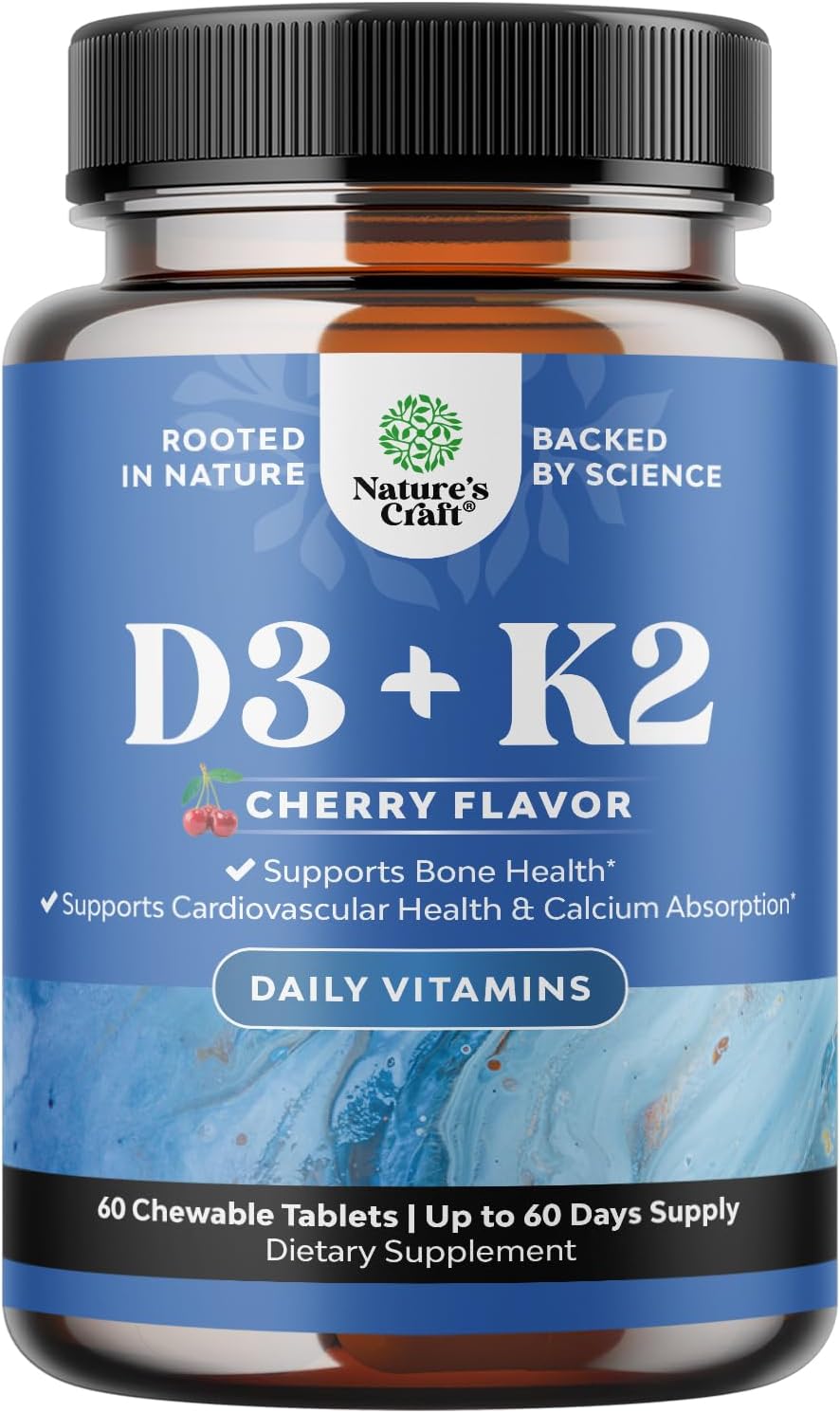 Vitamin D3 with K2 MK7 Supplement for Immune Support, Bone Strength, and Heart Health - 2000 IU Tablets for Joint Support and Mood Boost - VIT Immune System Builder