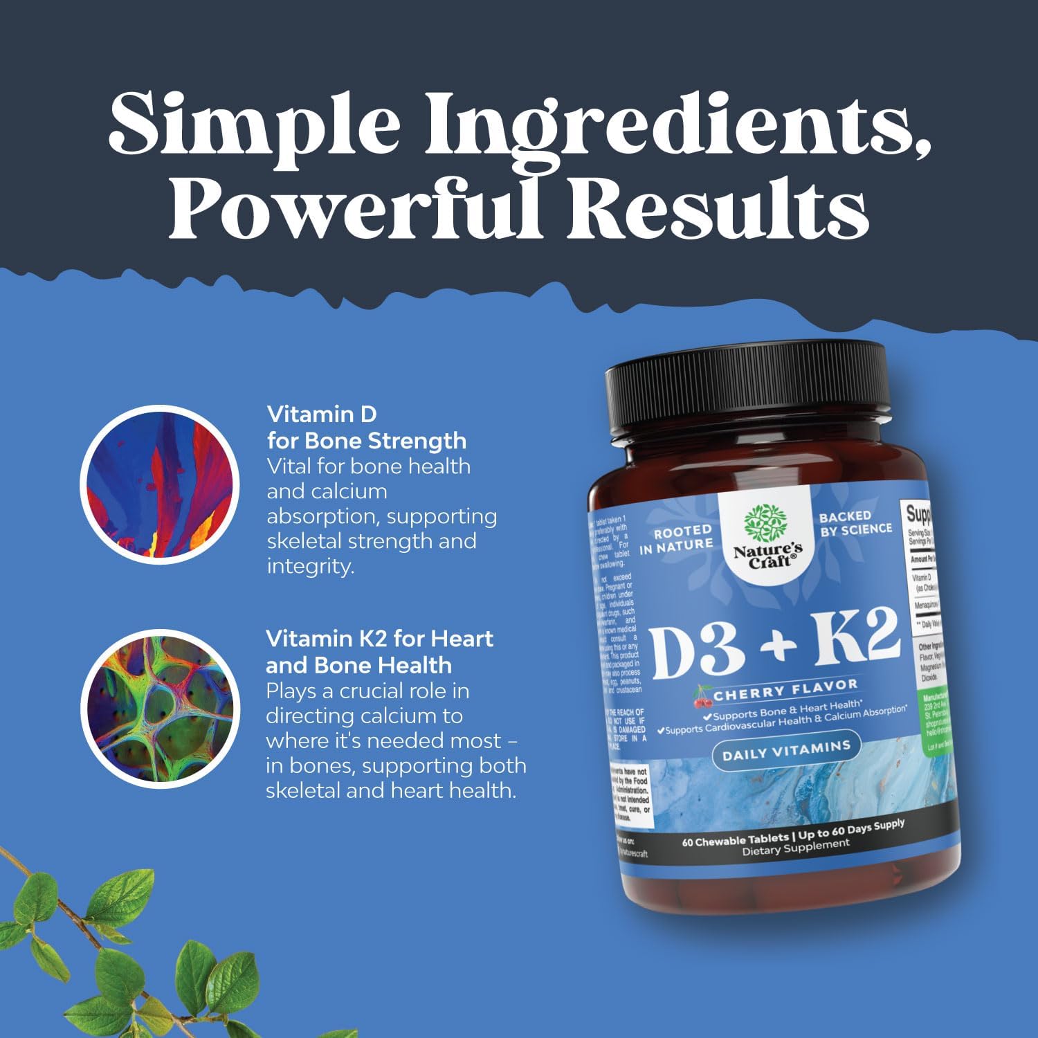 Vitamin D3 with K2 MK7 Supplement for Immune Support, Bone Strength, and Heart Health - 2000 IU Tablets for Joint Support and Mood Boost - VIT Immune System Builder