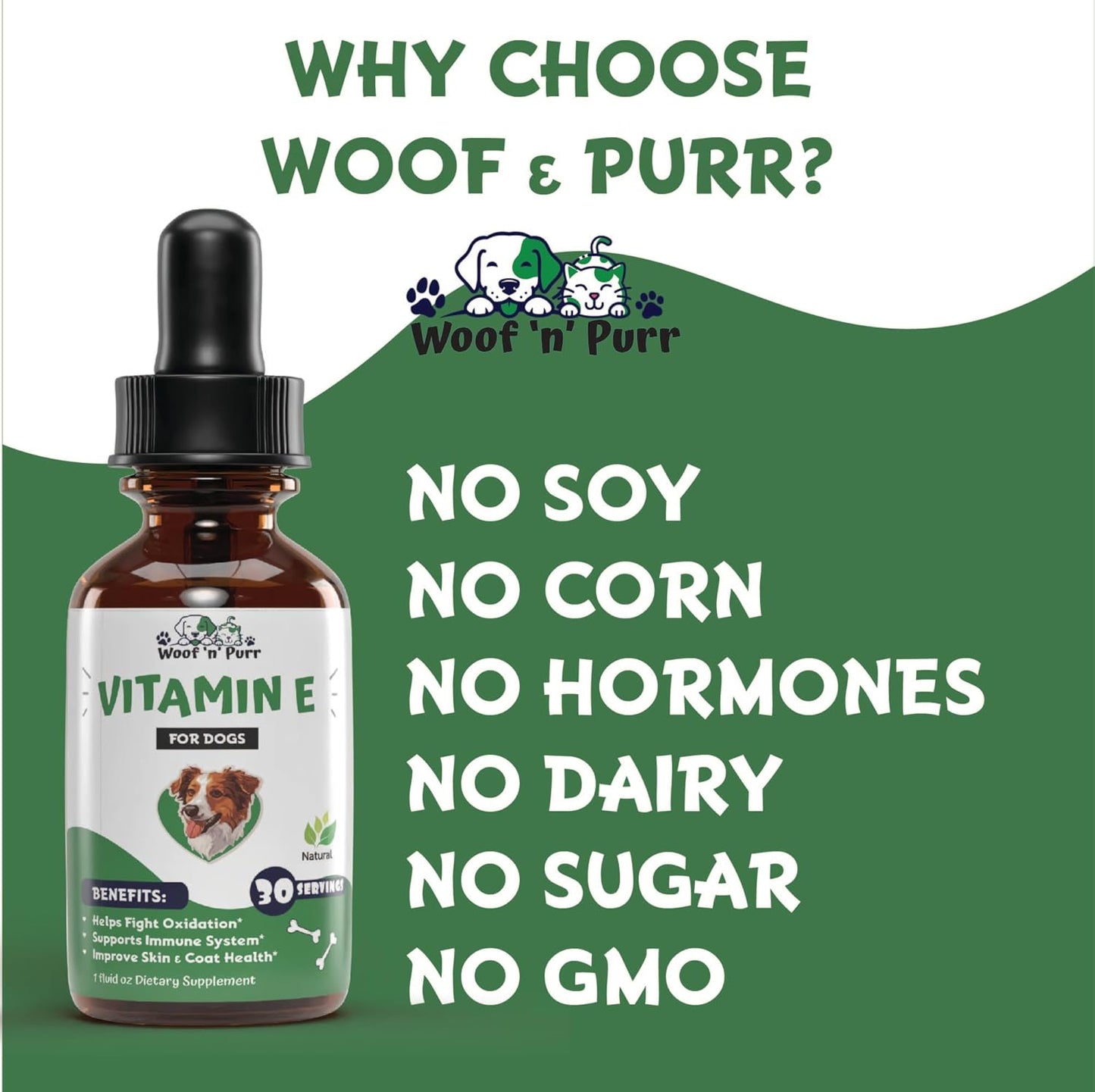 Vitamin E Supplement for Dogs - Boost Canine Immune System - 1 fl oz