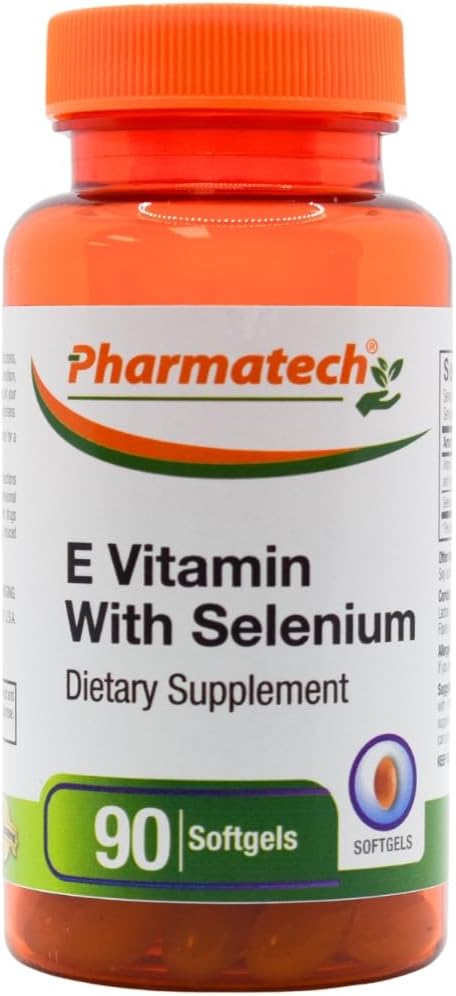 Vitamin E with Selenium Softgels for Immune Support and Healthy Skin, Antioxidant Supplement, Non-GMO, Gluten-Free - 90 ct.