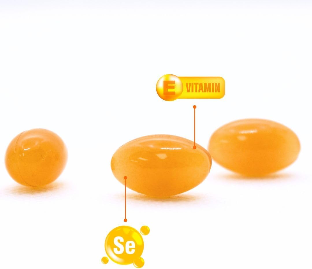 Vitamin E with Selenium Softgels for Immune Support and Healthy Skin, Antioxidant Supplement, Non-GMO, Gluten-Free - 90 ct.