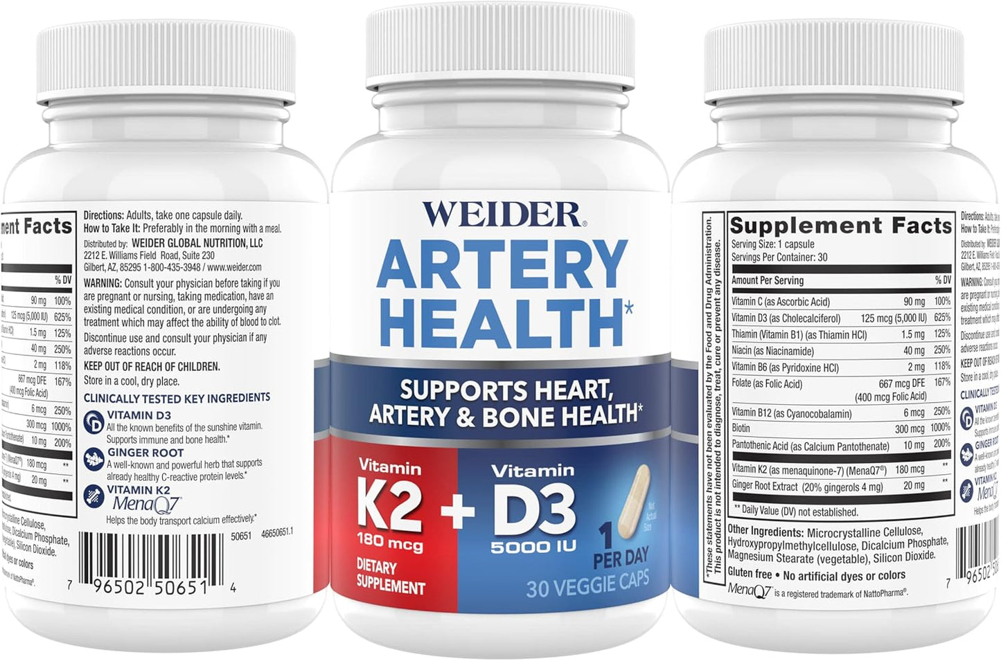 Vitamin K2 & D3 Supplement for Heart, Immune, and Bone Health - 30 Veggie Capsules
