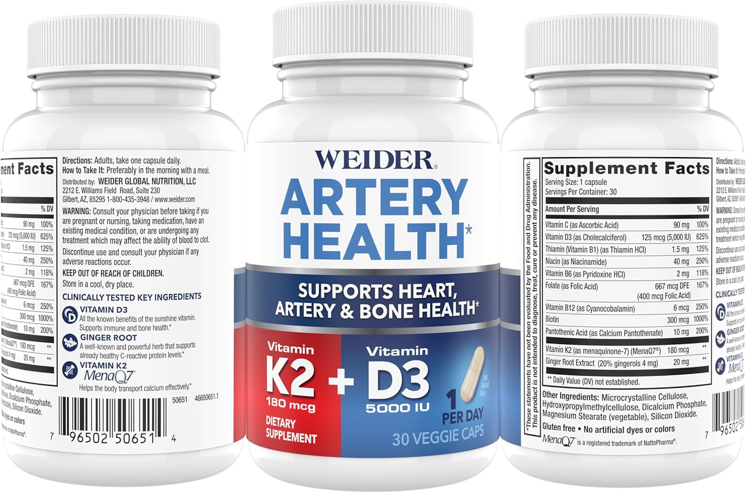 Vitamin K2 & D3 Supplement for Heart, Immune, and Bone Health - 30 Veggie Capsules