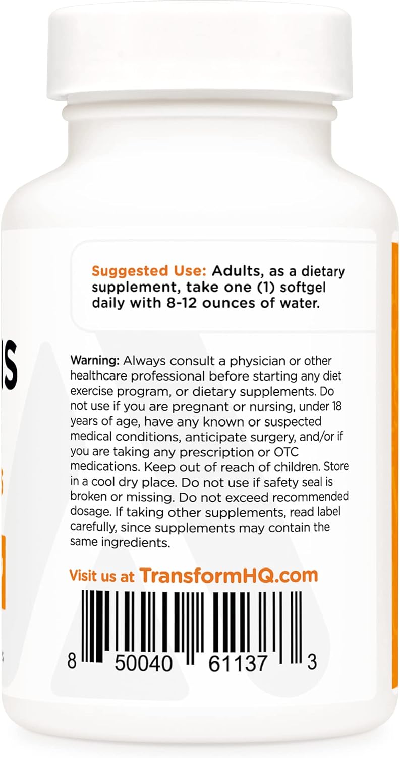 Vitamin K2 (MK7) 100mcg + Vitamin D3 5000 IU Softgels - Gluten Free & Non-GMO - 120 Count