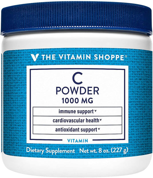 Vitamin Shoppe 1,000MG Vitamin C Powder for Immune & Heart Health - 8oz Antioxidant Powder