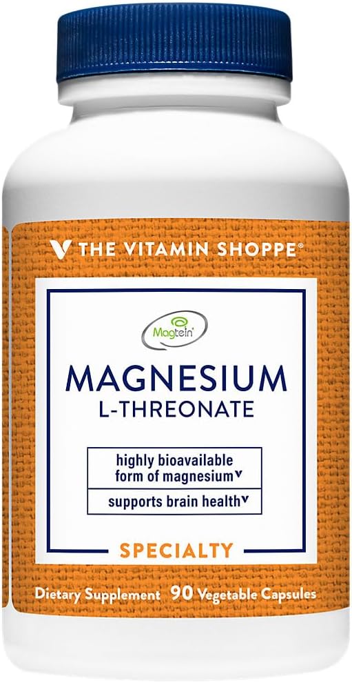 Vitamin Shoppe Magnesium Threonate Capsules - Promotes Brain Health (90 Vegetarian Caps)