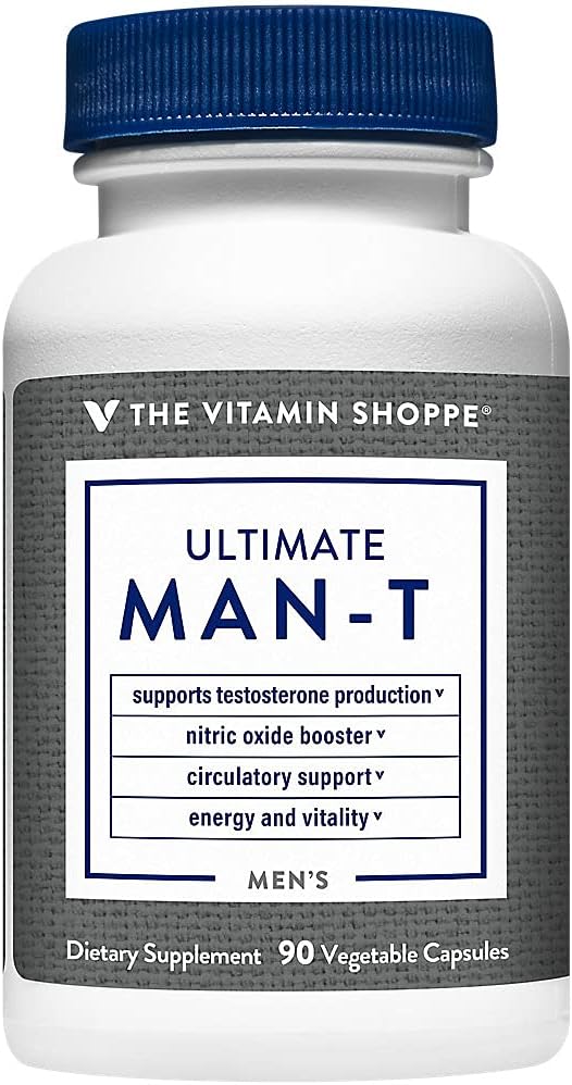 Vitamin Shoppe Ultimate Testosterone Support Supplement - 90 Veggie Caps - Promotes Energy, Stability, and Circulation with Nitric Oxide Boost