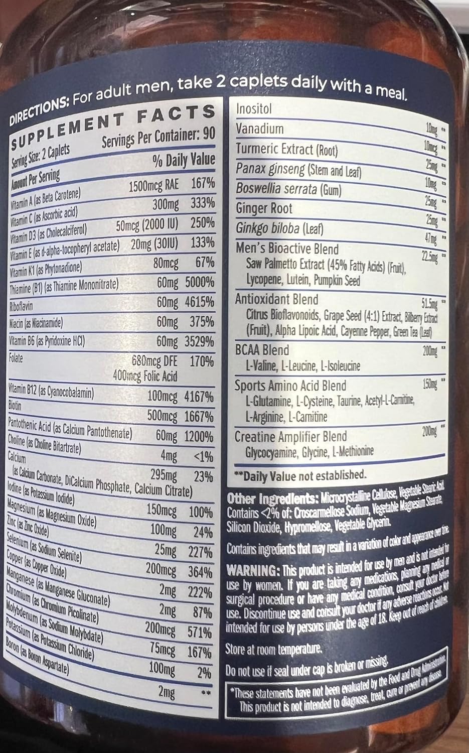 Vitamin World Ultra 360 Men's Multi Sport Supplement - 180 Caplets