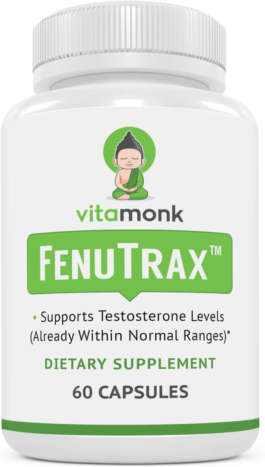 VitaMonk FenuTrax™ Fenugreek Extract - 50% Fenuside Standardized - High Furostanol Glycoside - 60 Capsules