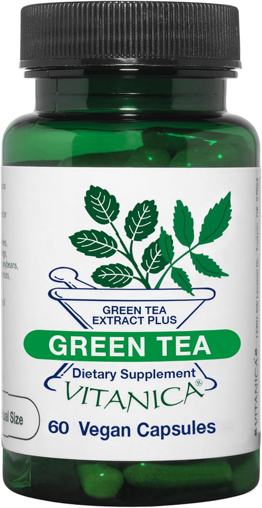 Vitanica Green Tea Polyphenols 330mg Antioxidant Supplement for Immune & Breast Health - 60 Caps Vegan