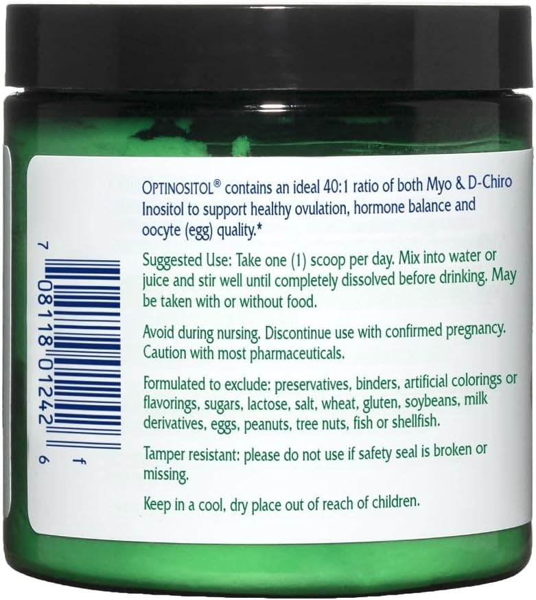 Vitanica Optinositol - Women's Health Supplement for Ovulation Support - 4000 mg Myo-Inositol & 100 mg D-Chiro Inositol - Pro Logo - 4.4 Oz Bottle