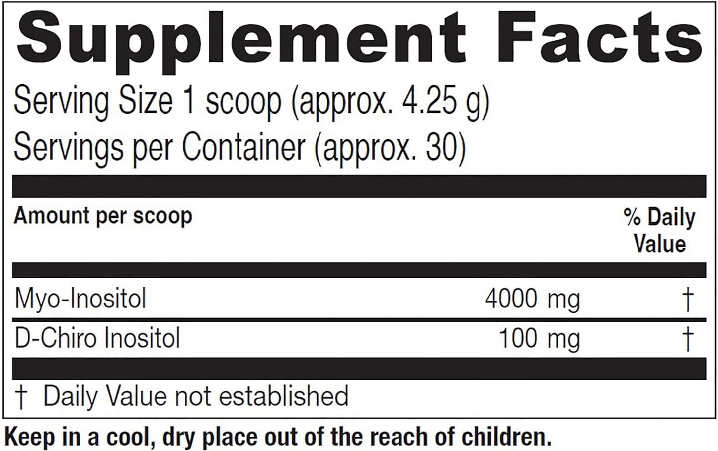 Vitanica Optinositol Powder - 4100mg Myo-Inositol & D-Chiro Inositol, 30 Day Supply - Ovulation & Fertility Support for Women - Gluten Free, Non-GMO, Vegan - 4.4oz