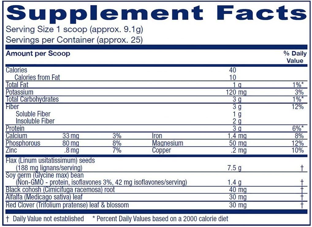 Vitanica Phytoestrogen Herbal PMS & Menopause Relief Powder - Non-GMO Hormone Balance Supplement for Women with Soy Isoflavones, Vegan Formula for Night Sweats & Hot Flashes (8 Oz)